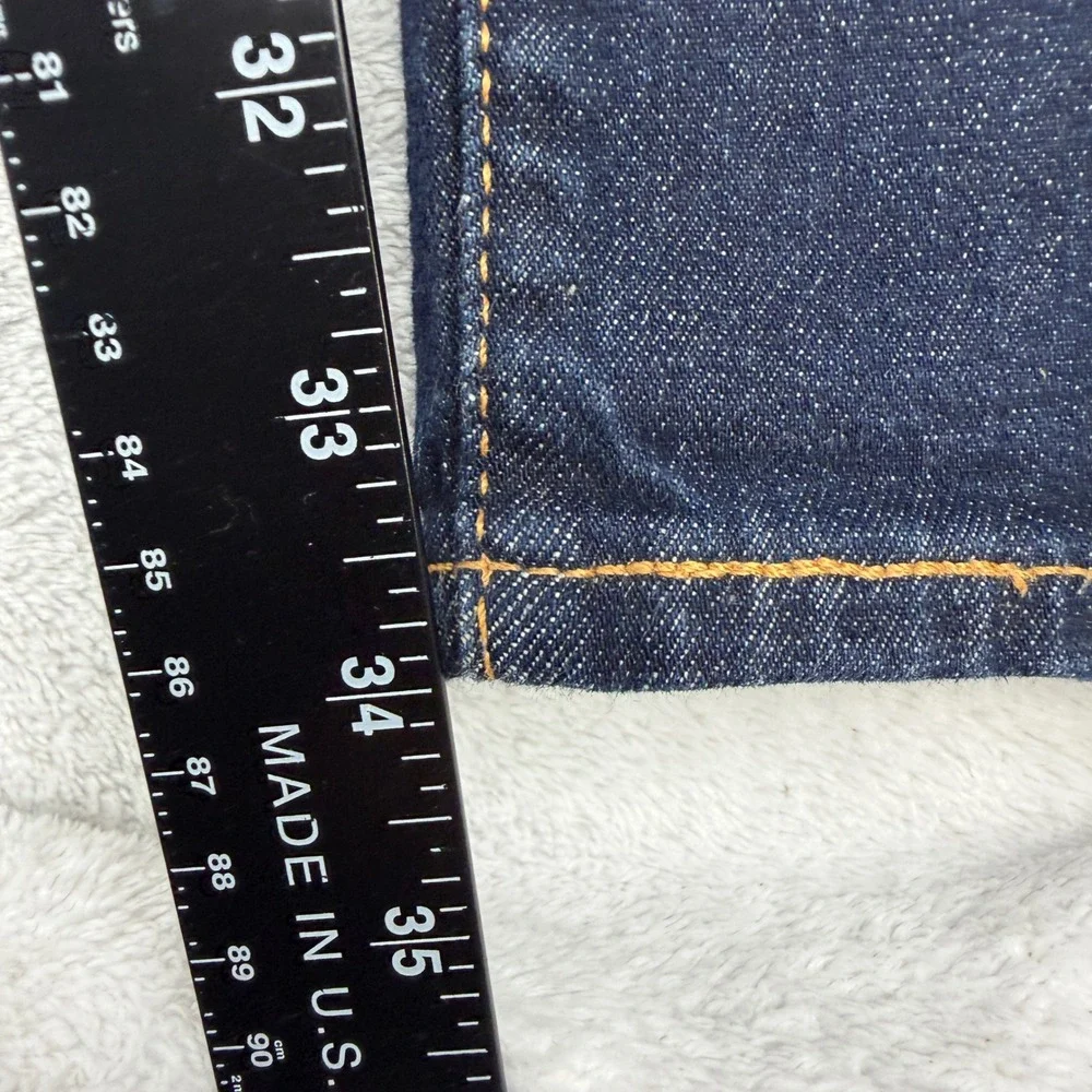 Levi's Premium 512 Slim Taper Jeans 33x34 Dark Wash Indigo Big E Stretch Denim
